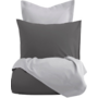 Romanette Lakenset Uni Comtesse Antraciet/Grijs - Flanel