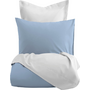 Romanette Lakenset Uni Comtesse Blauw/Wit - Flanel