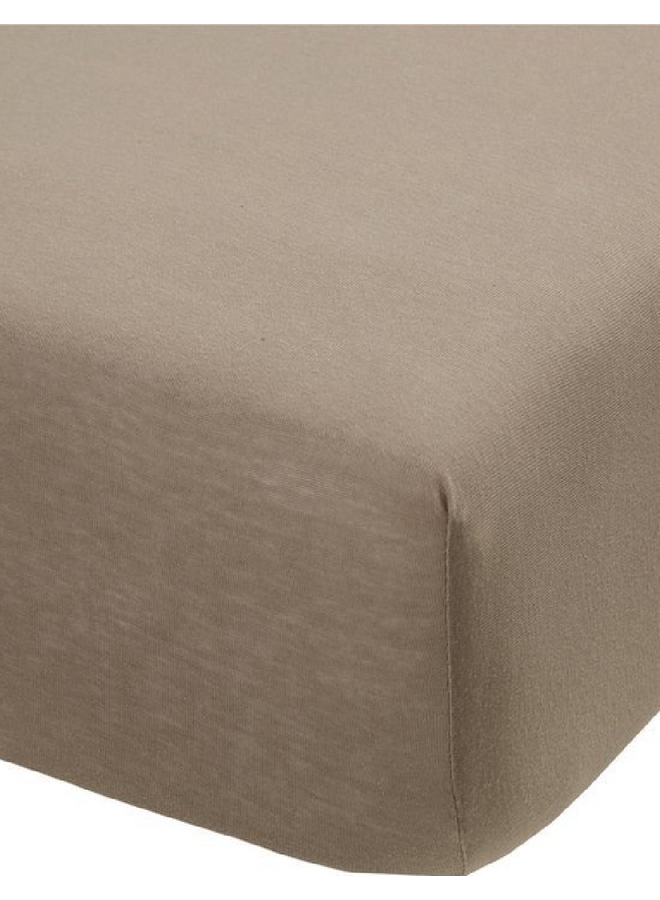 Hoeslaken Splittopper Taupe - Jersey