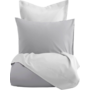 Romanette Lakenset Uni Comtesse Grijs/Wit - Flanel