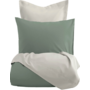 Romanette Lakenset Uni Comtesse Groen/Creme - Flanel