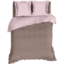 Romanette Lakenset Uni Comtesse Taupe/Roze - Flanel
