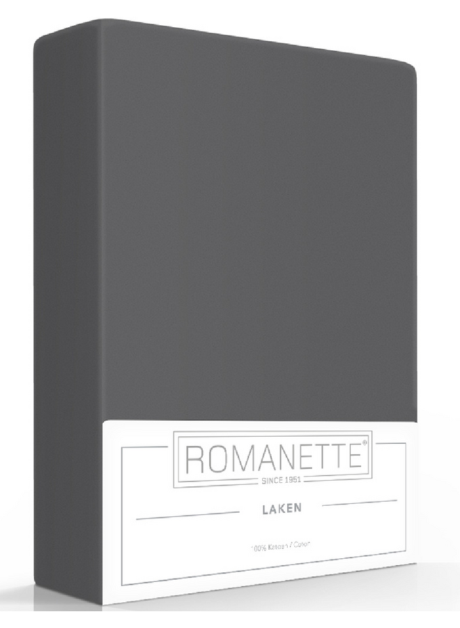 Romanette Laken Antraciet - Katoen