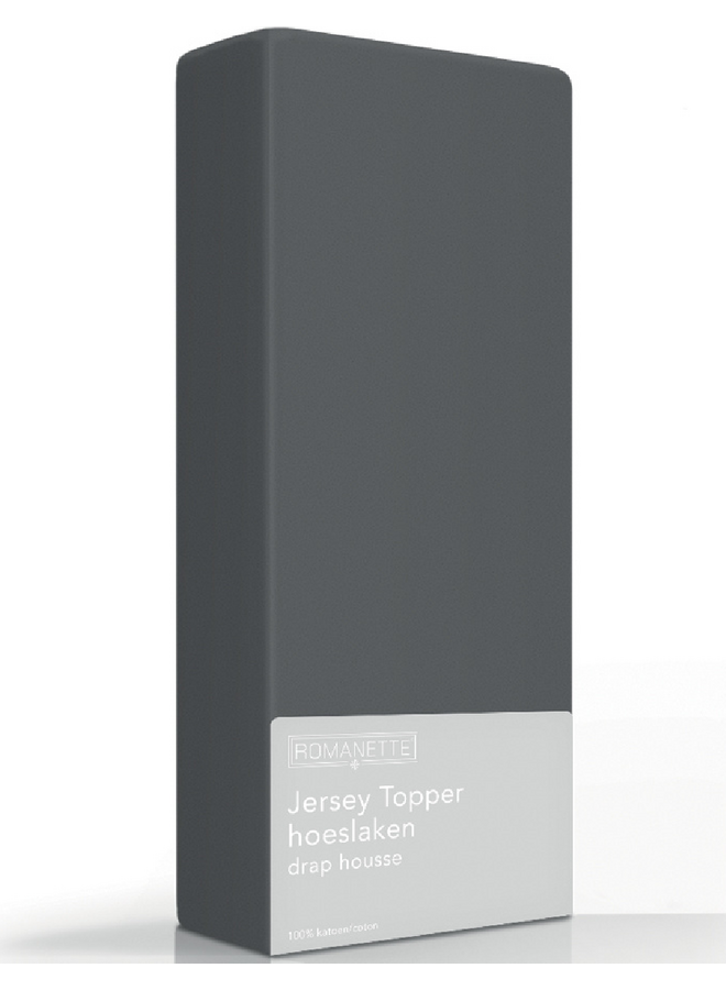 Hoeslaken Topper Antraciet - Jersey