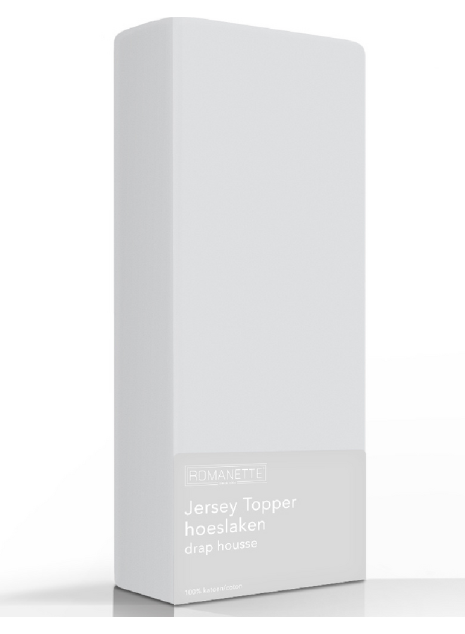 Hoeslaken Topper Grijs - Jersey
