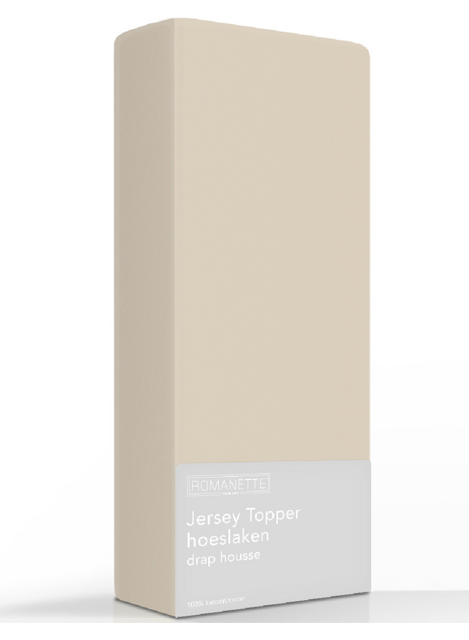 Romanette Hoeslaken Topper Zand - Jersey