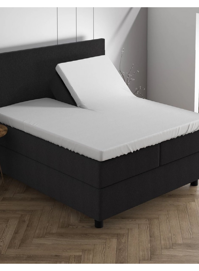 Hoeslaken Splittopper Wit - Dubbel Jersey