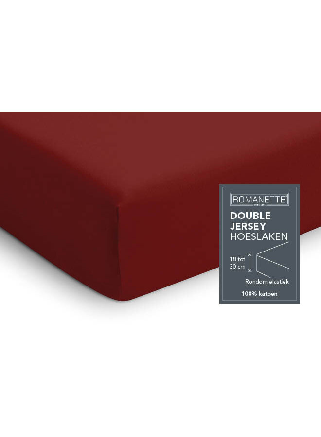 Romanette Hoeslaken Bordo - Dubbel Jersey