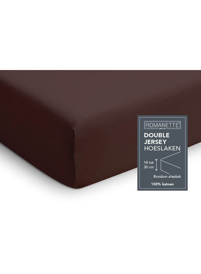 Romanette Hoeslaken Bruin - Dubbel Jersey