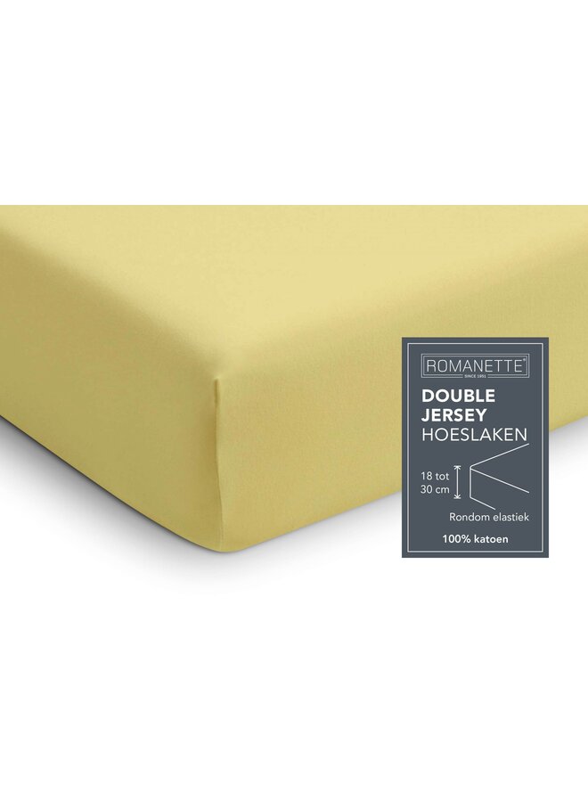 Romanette Hoeslaken Geel - Dubbel Jersey