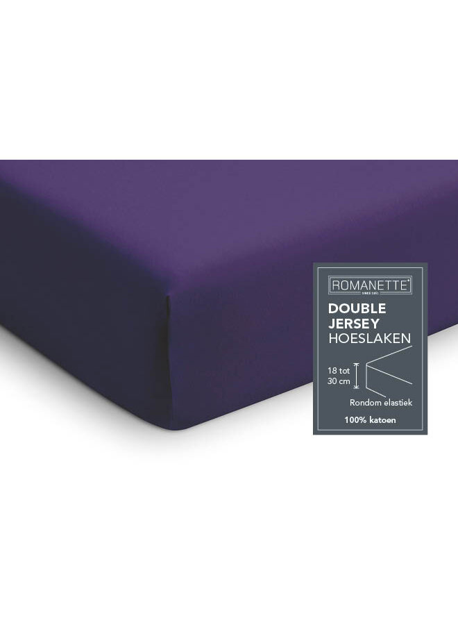 Romanette Hoeslaken Paars - Dubbel Jersey