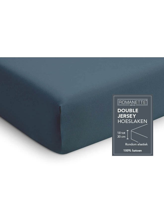 Romanette Hoeslaken Teal - Dubbel Jersey