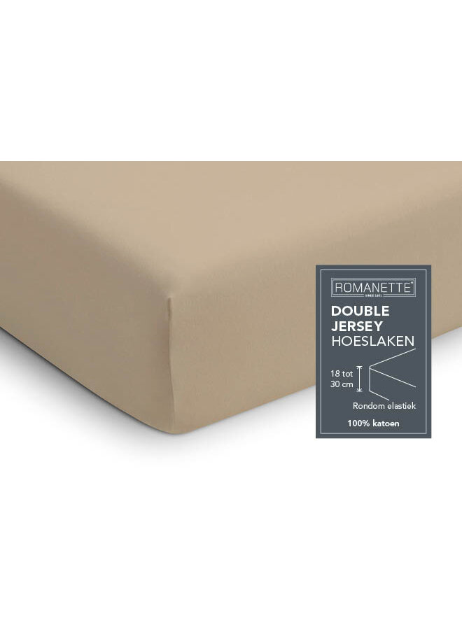 Romanette Hoeslaken Zand - Dubbel Jersey