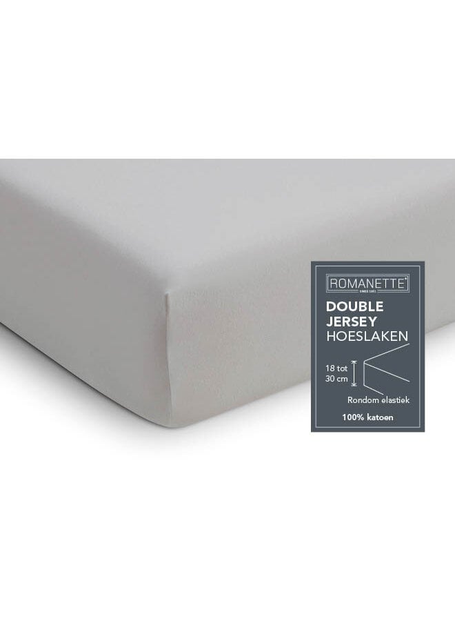 Romanette Hoeslaken Grijs - Dubbel Jersey