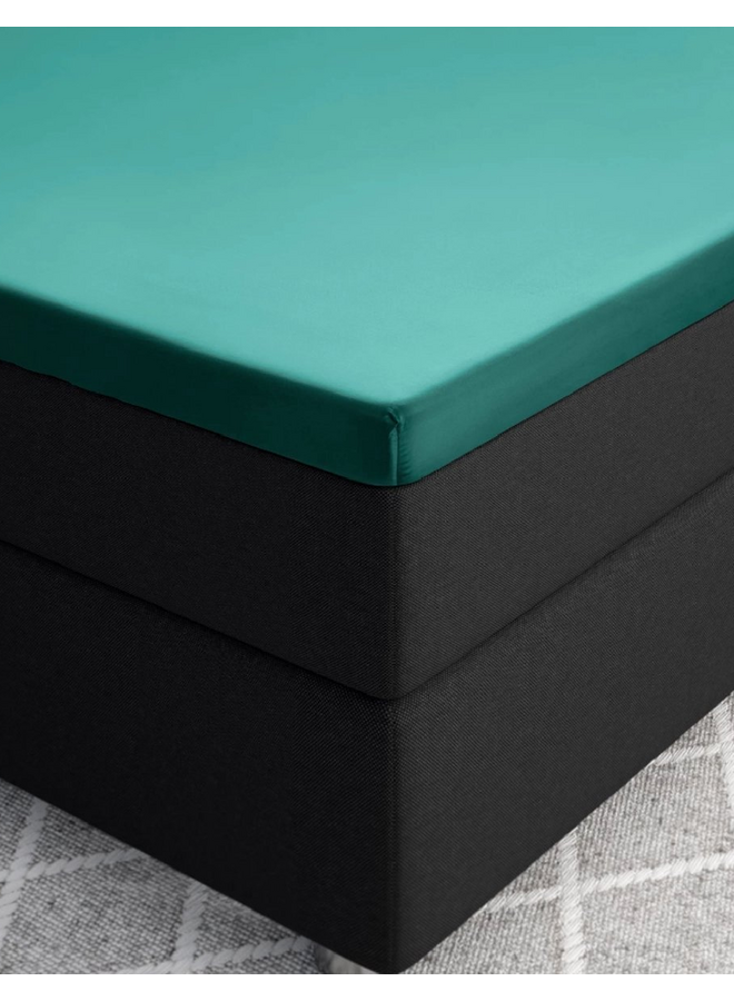 Primaviera Deluxe Hoeslaken Groen - Katoensatijn