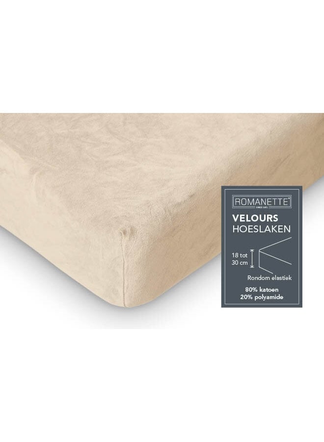 Romanette Hoeslaken Zand - Velours