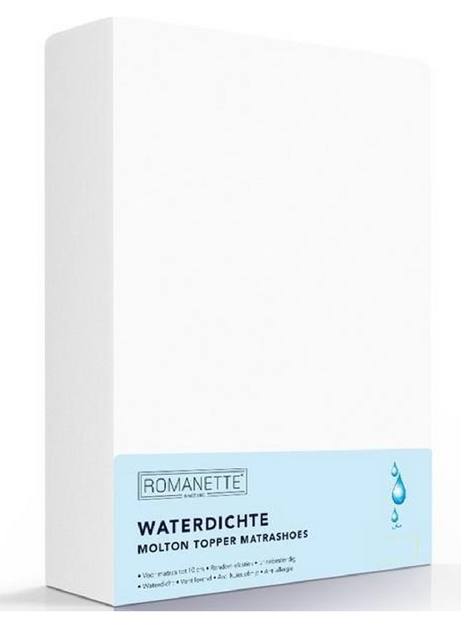 Romanette Molton Topper Waterdicht PU - Katoen