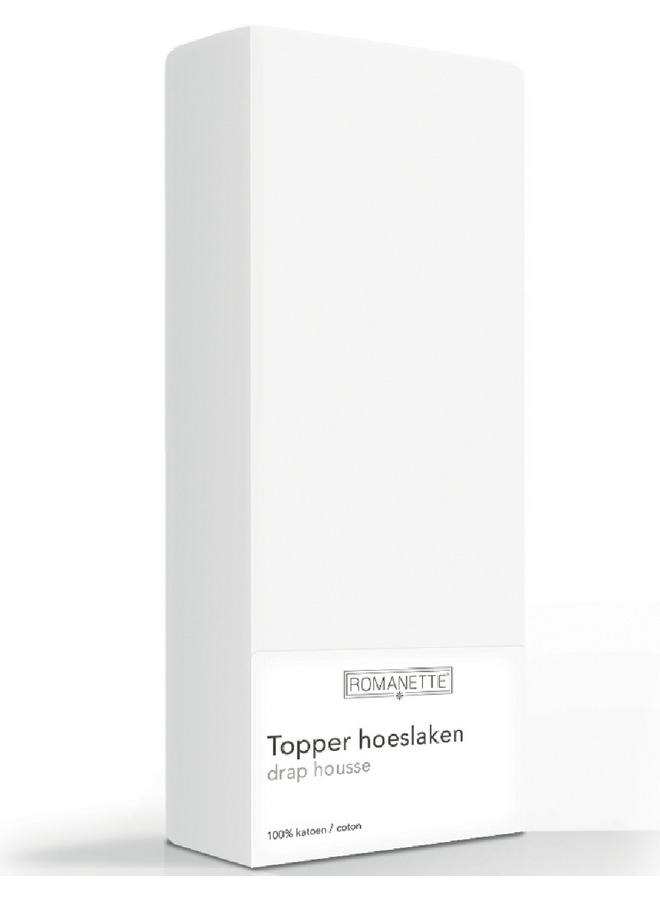Hoeslaken Topper Wit - Katoen