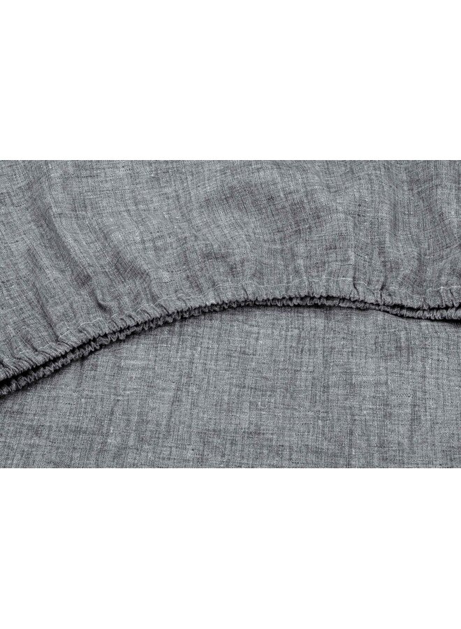 Zo! Home Hoeslaken Lino Antraciet - Katoen