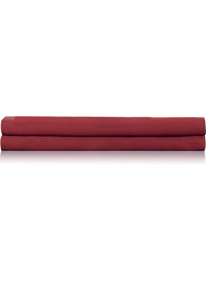 ZO! Home Hoeslaken Rood - Katoensatijn