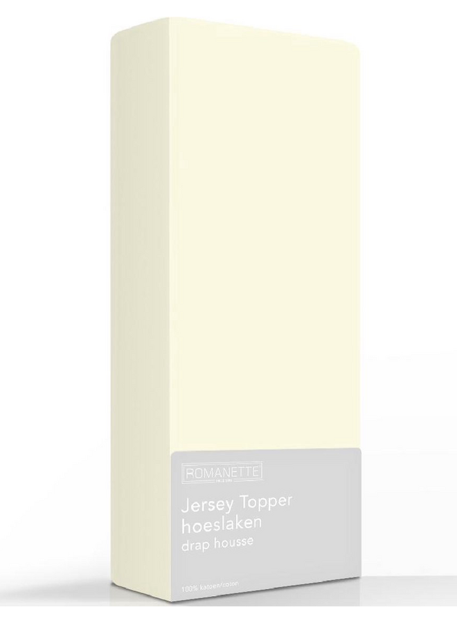 Romanette Hoeslaken Topper Creme - Jersey