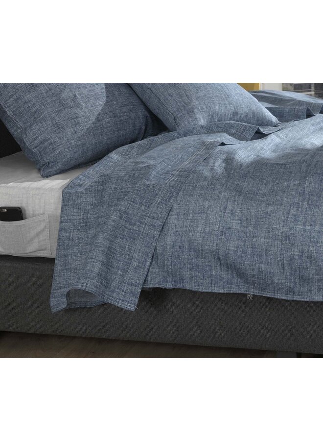 ZO! Home Laken Lino Blauw - Katoen
