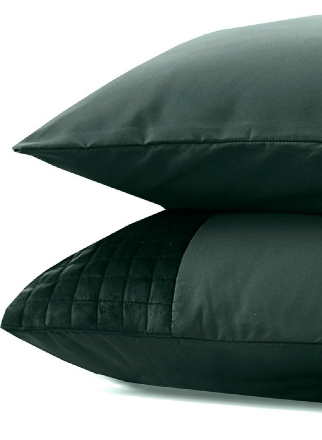 Kussenslopen Velvet Band Groen - Set Van 2 - Microvezel