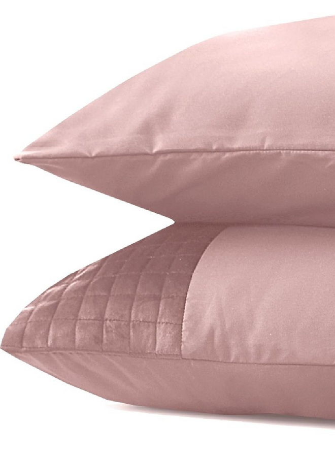 Kussenslopen Velvet Band Roze - Set Van 2 - Microvezel