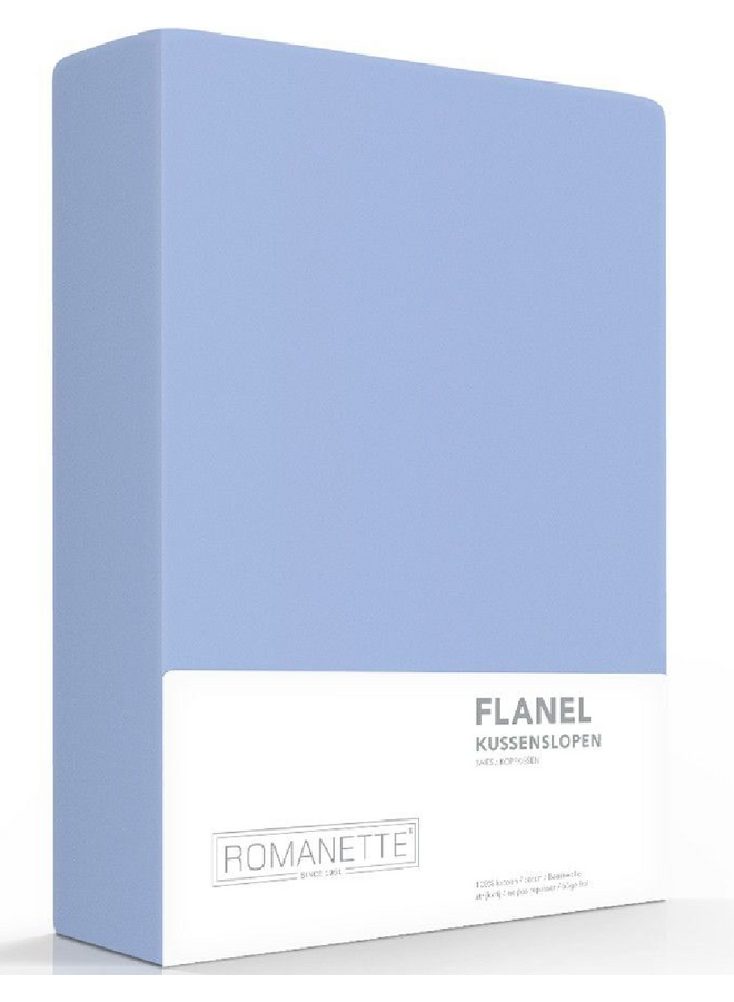 Kussenslopen Blauw - Set Van 2 - Flanel