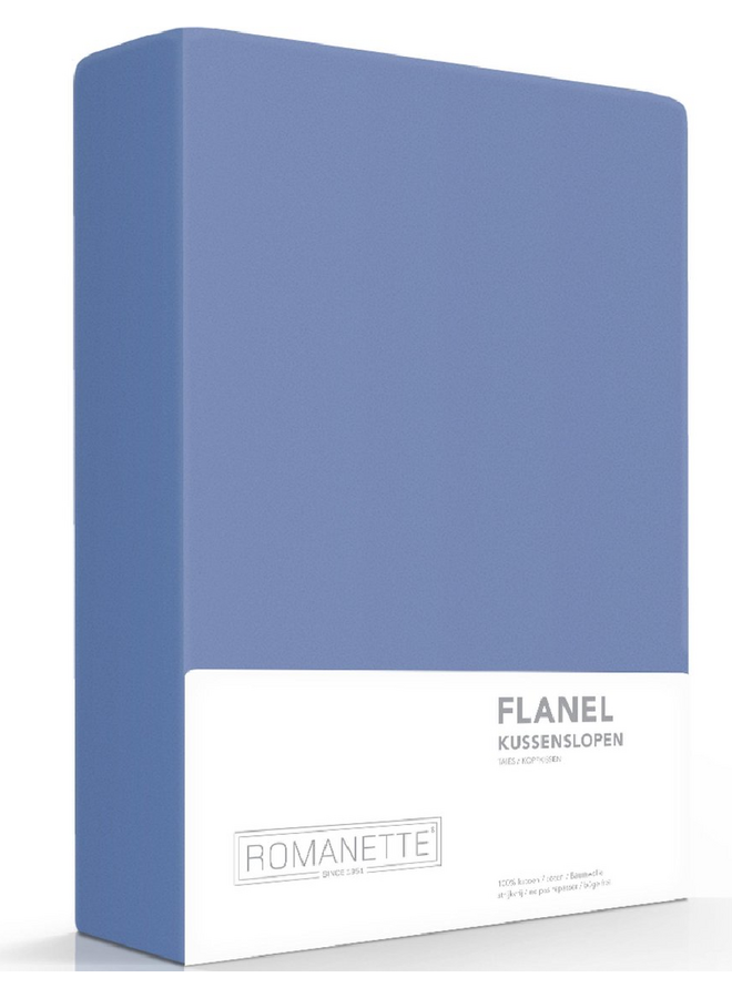Kussenslopen Jeans Blauw - Set Van 2 - Flanel