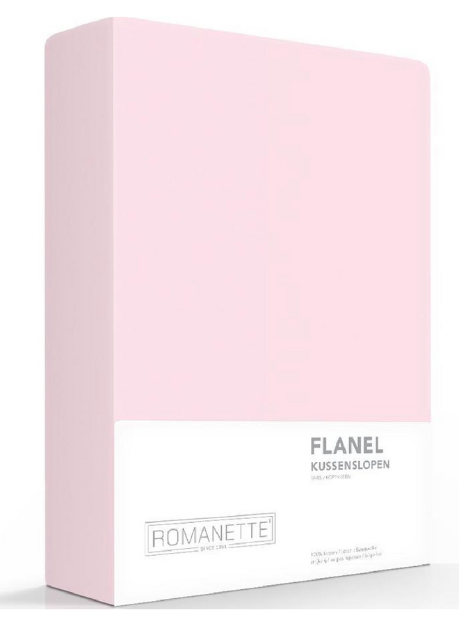 Kussenslopen Roze - Set Van 2 - Flanel