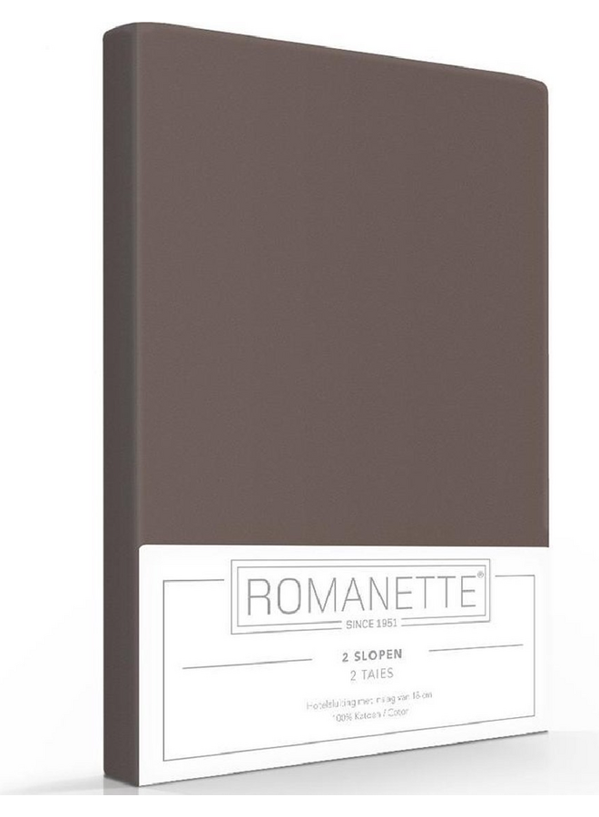 Kussenslopen Taupe - Set Van 2 - Katoen