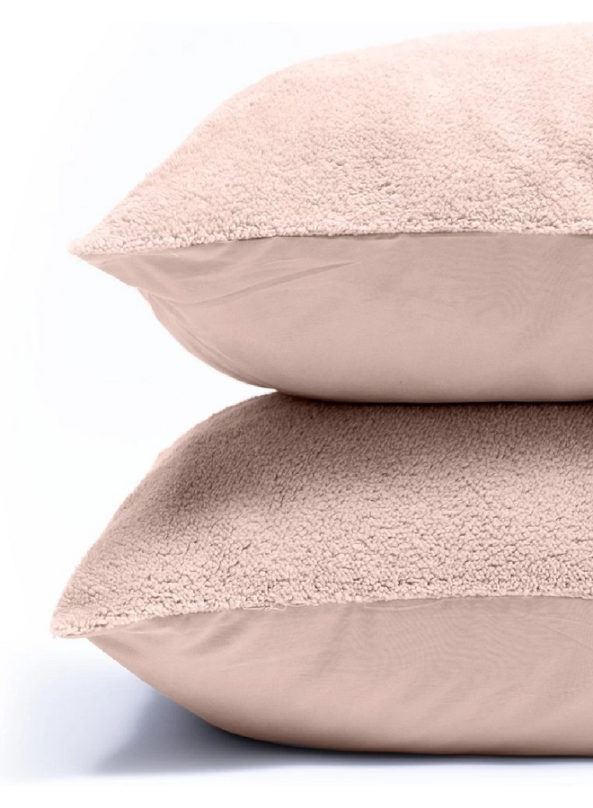 Kussenslopen Roze - Set Van 2 - Teddystof