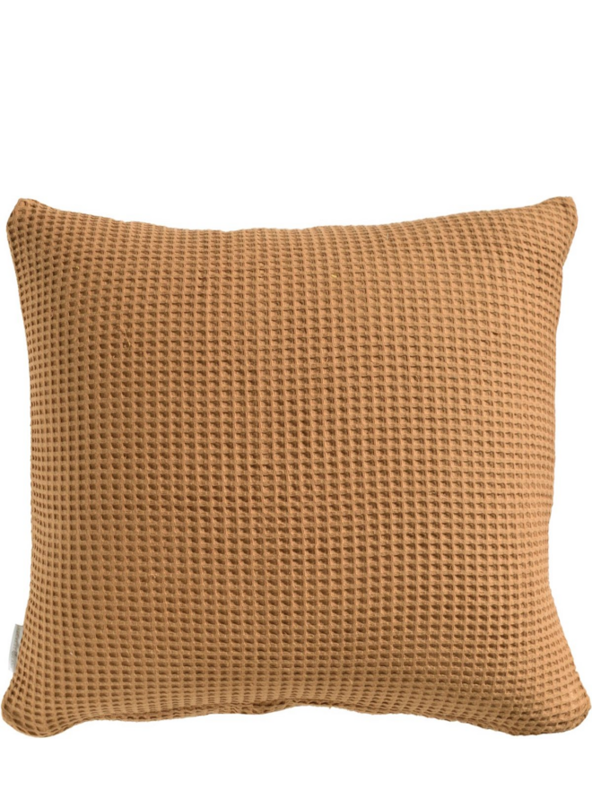 Kussenslopen Wafel Cognac Bruin - Set Van 2 - Katoen