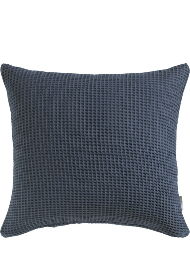 Kussenslopen Wafel Donkerblauw - Set Van 2 - Katoen