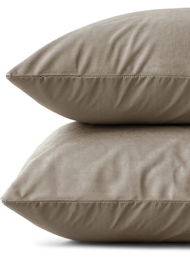 Kussenslopen Taupe - Set Van 2 - Velvet