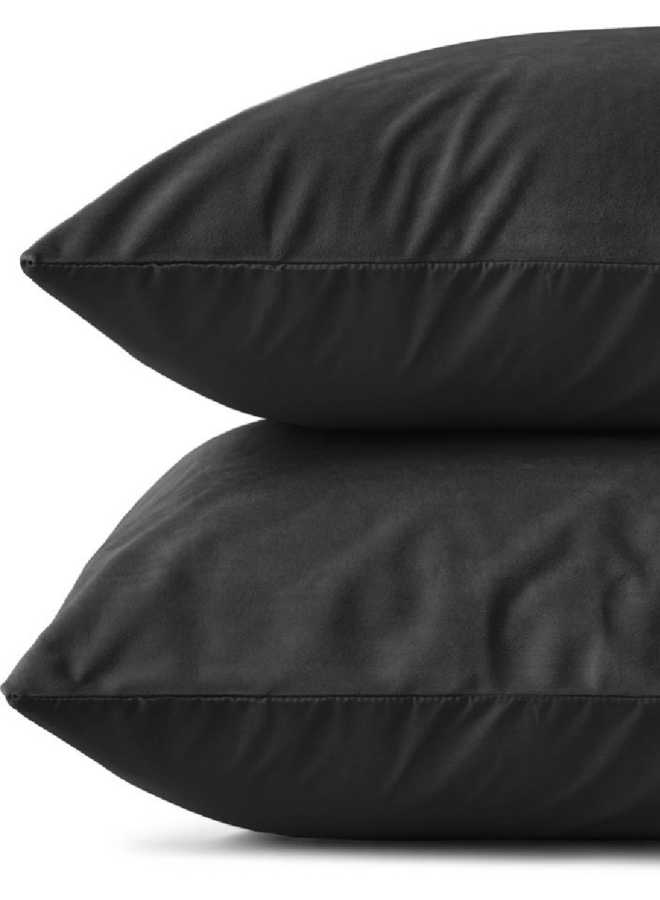 Kussenslopen Zwart - Set Van 2 - Velvet