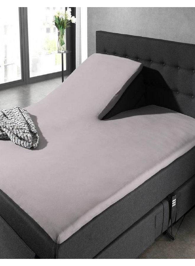 Home Care Hoeslaken Splittopper Grijs - Percale Katoen