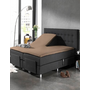 Home Care Hoeslaken Splittopper Taupe - Percale Katoen