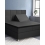 Primaviera Deluxe Hoeslaken Splittopper Zwart - Katoensatijn