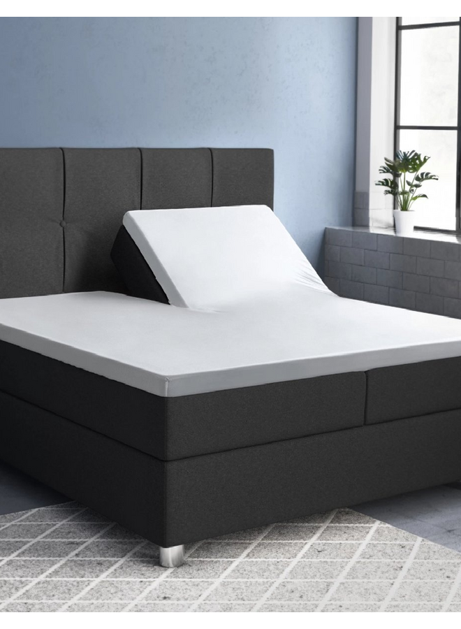 Primaviera Deluxe Hoeslaken Splittopper Wit - Katoensatijn