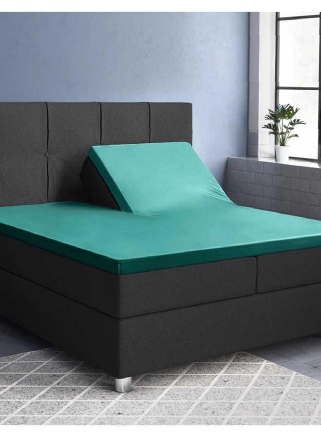 Hoeslaken Splittopper Groen - Katoensatijn