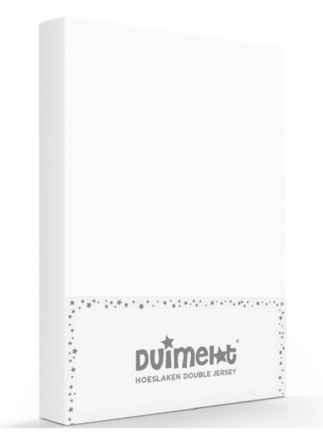 Hoeslaken Kinderbed Wit - Dubbel Jersey
