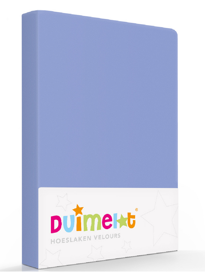 Hoeslaken Kinderbed Blauw - Velours
