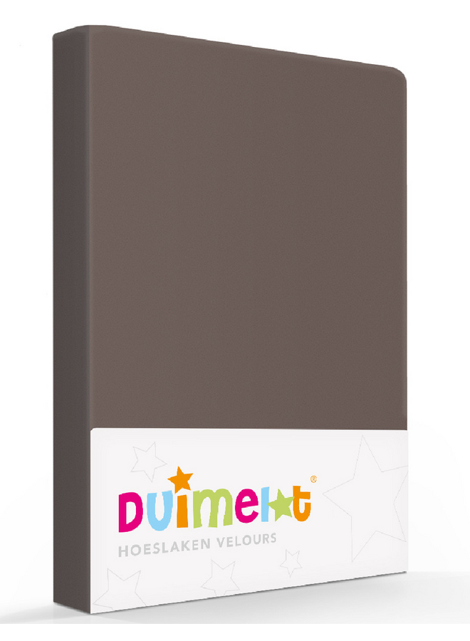 Duimelot Hoeslaken Kinderbed Taupe - Velours