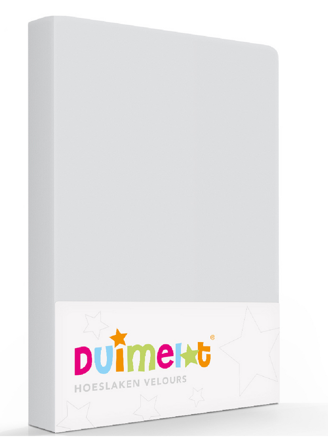 Hoeslaken Kinderbed Grijs - Velours