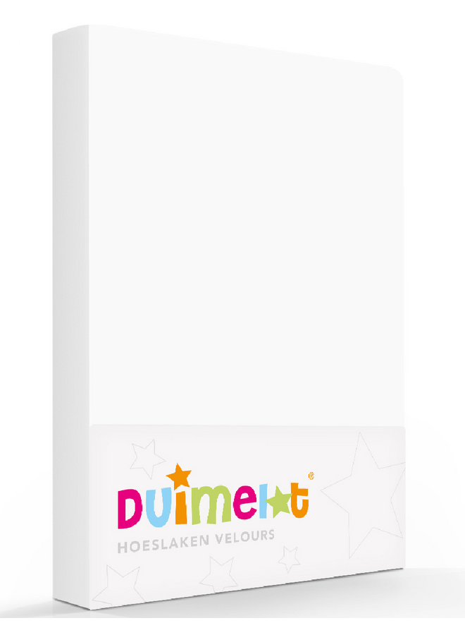 Duimelot Hoeslaken Kinderbed Wit - Velours