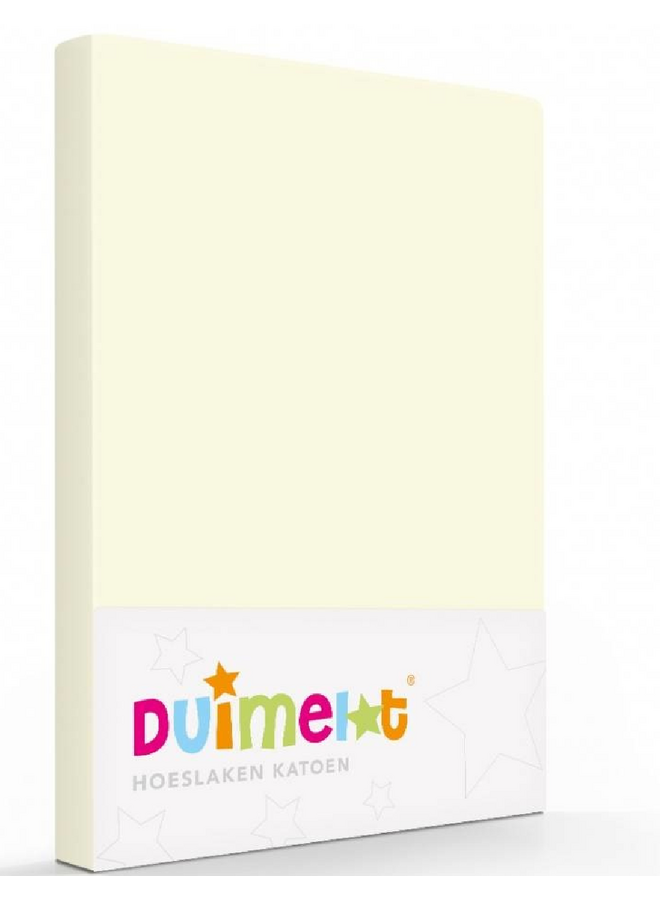 Hoeslaken Kinderbed Creme - Katoen