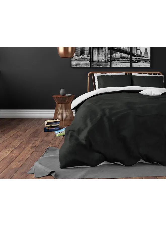 Sleeptime Dekbedovertrek Twin Face Zwart/Wit - Micropercal