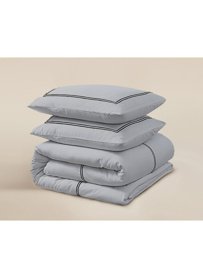 Primaviera Deluxe Dekbedovertrek Brata Grijs/Antraciet - - Percale Katoen